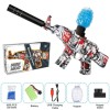 Pusca Blaster AK47 Electric cu Bile Gel (10000), USB, Ochelari Protectie, Automata/Manuală, Distanta 40m, Cadou