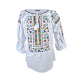 Bluza tip ie dama RD24, alb/verde , marimea L