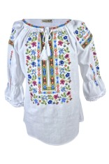 Bluza tip ie dama RD24, alb/verde , marimea L