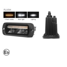 Proiector LED multifunctional lampa de lucru cu DRL alb si lumina de avertizare R65 , pentru incastrare 4 functii IP65 67K - 12, 24V