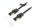 Patch Cord S/FTP Cat 8 Negru 1m, Vention