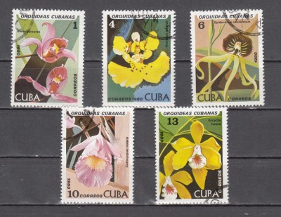 A12 S6 6 - Timbre foarte vechi - Cuba - orhidee foto