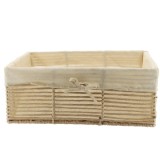 Coș Depozitare H&acirc;rtie / Metal / In 44X31X17 Cm &ndash; Crem | Organizatoare Baie