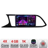 Navigatie Seat Leon MIB Quad Core A-306 4+64 InCell Display 1K Android Waze USB Navigatie Internet Youtube Radio CarStore Technology