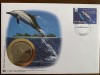Penrhyn - delfin - FDC cu medalie, fauna wwf