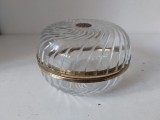 Casetă / Bombonieră Sticlă &ndash; Cu Sistem de &Icirc;nchidere Metalic &ndash; Stil Art Deco / Vintage (Anii '50 - '70)