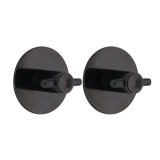 C&acirc;rlig X2 Rotund &ndash; Negru | Cuiere Baie