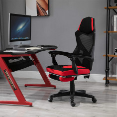 Scaun de Birou / Gaming Design Unic cu Suport Picioare EDPO 304 Rosu foto