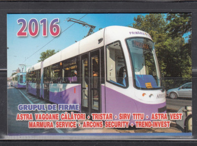M3 C31 3 - 2016 - Calendar de buzunar - reclama grupul feroviar ASTRA foto