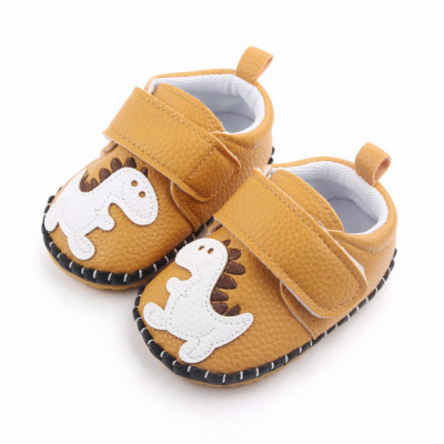 Pantofiori maro pentru baietei - Dino (Marime Disponibila: 9-12 luni (Marimea foto