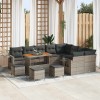 VidaXL Set de canapele pentru grădină 13 pcs Gri 110 x 55 x 71 cm 3363743