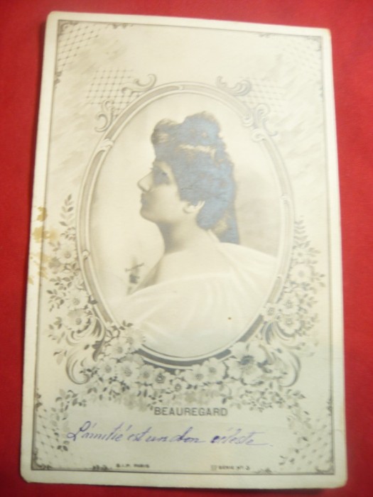 Ilustrata Actrita Beauregard , inc. sec.XX , circulat Iasi