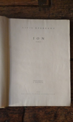 Ion Liviu Rebreanu ed. ilustrata de I.Donca (1966) foto