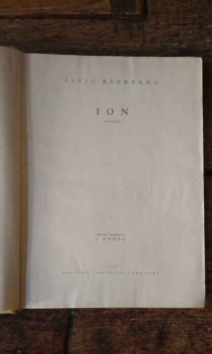 Ion Liviu Rebreanu ed. ilustrata de I.Donca (1966)