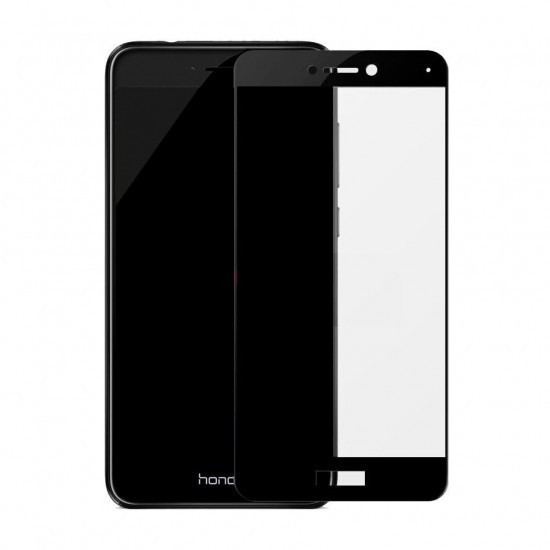Folie de protectie sticla 6D compatibila cu Huawei P8/P9 lite 2017, contur negru