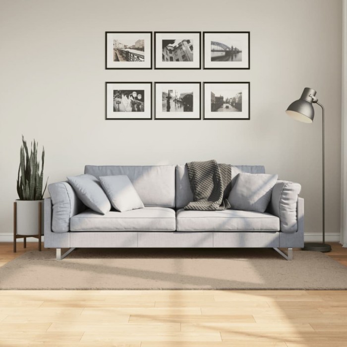 Covor HUARTE, fir scurt, moale și lavabil, nisipiu, 100x200 cm