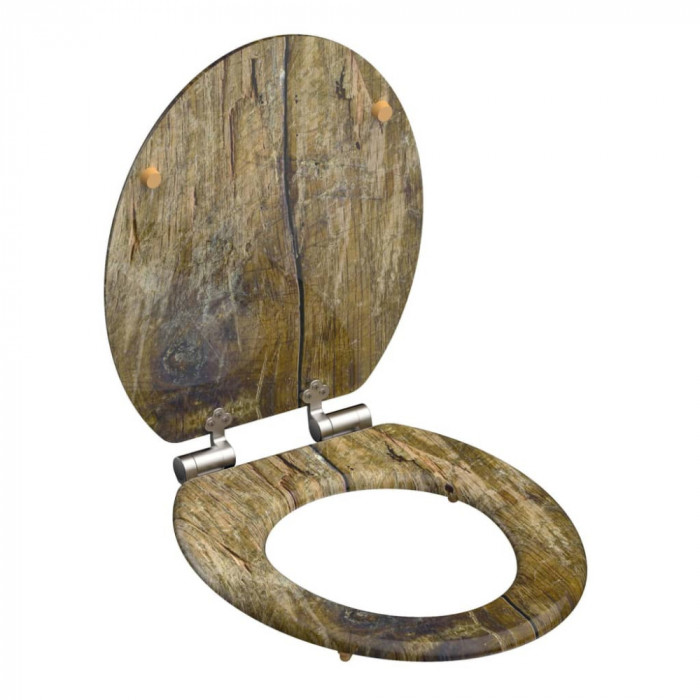 SCH&Uuml;TTE Capac de toaletă, maro, MDF cu aspect de lemn masiv