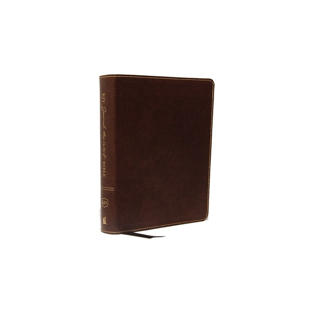 KJV, Journal the Word Bible, Bonded Leather, Brown, Red Letter Edition, Comfort Print: Reflect, Journal, or Create Art Next to Your Favorite Verses