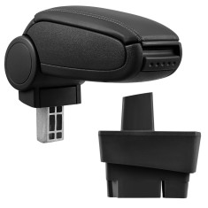 [pro.tec] Marca specifica pentru cotiera auto Ford Focus I - cotiera auto - cu compartiment pentru depozitare - imitatie piele - negru HausGarden Leis foto