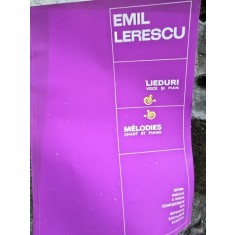 Partitura, Lieduri, voce si pian - Emil Lerescu