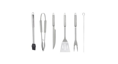 Ustensile pentru gratar, kit 9 piese din inox foto