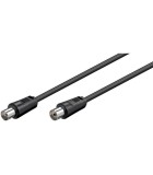 Cablu COAXIAL TV antena 70DB Dublu ecranat mama-tata 0.5m 11509 Goobay