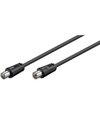 Cablu COAXIAL TV antena 70DB Dublu ecranat mama-tata 1.5m negru