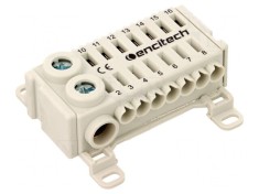 Bloc de Distribuție Gri cu 16 Borne TS35