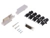 ENCITECH Conector D-Sub 15 pini Tată 90&deg; Negru Montare pe Cablu Ecranat