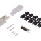 Conector D-Sub 15 pini tată 90&deg; negru