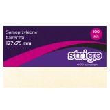 Notite Adezive Strigo, 125A 75 mm, 100 File, Galben Pastel