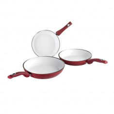 Set tigai Bialetti Ceramic Ok Rosu 3 piese diametru 20 24 28 cm foto