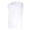 TRICOU BUMBAC FARA MANECI / ALB - L