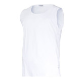 TRICOU BUMBAC FARA MANECI / ALB - L