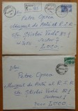 4 linogravuri de pictorul Eugen Craciun, felicitari confectionate manual si expediate catre criticul de arta Petre Oprea, Museul de Arta al R.S.R.