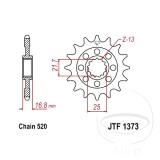 Pinion Fata Z16 NC700 JTF1373.16 - Piese Moto Transmisie