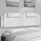 vidaXL Pernă pentru tăblie pat, alb, 183 cm, piele artificială