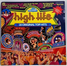 Various &lrm;&ndash; High Life - 20 Original Top Hits VG+ / VG+ vinil LP disc Polystar Germania 1978 pop rock