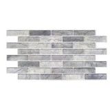 Panou decorativ, PVC, model caramida 3D, nuante gri deschis, 96x48.5cm GartenVIP DiyLine, Artool