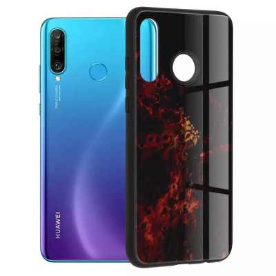 Husa Huawei P30 Lite Antisoc Personalizata Nebuloasa Rosie Glaze foto