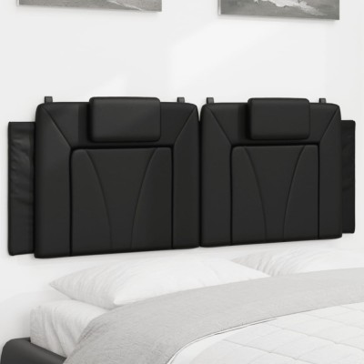 vidaXL Pernă pentru tăblie pat, negru, 120 cm, piele artificială foto