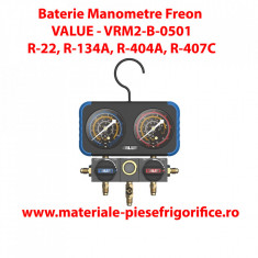 Set Baterie Manometre | Value - VRM2-B-0501 | Freon R22, R134A, R404A, R407C foto