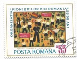 Romania (573b) - A 25-a aniversare a Organizatiei de Pionieri din Romania, 1974, obliterata, Copii, Stampilat