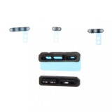 Set 5 Mesh Antifurt Praf Port Incarcare iPhone X cu Banda Adeziva, Negru