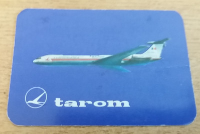 C9 28 - 1974 - Calendare de buzunar - aviatie - reclama TAROM foto