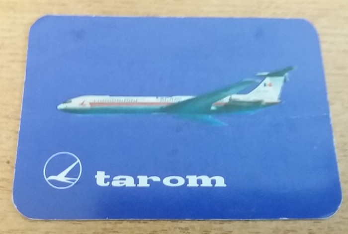 C9 28 - 1974 - Calendare de buzunar - aviatie - reclama TAROM