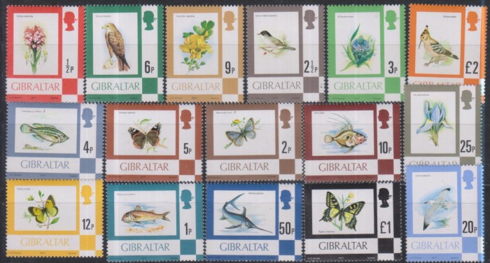 Timbre cu floră și faună din Gibraltar