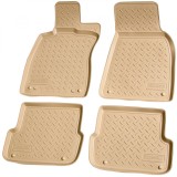Set de 4 covorase bej cauciuc 3D stil tavita premium pentru Audi A6 C6 Sedan,Allroad,Avant/Break 2004-2011, Recambo