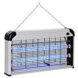 Outsunny Lampă UV Anti-Insecte 30W, Eficientă pentru 60m&sup2;, Ideală pentru Exterior și Interior, Argintie | Aosom Romania