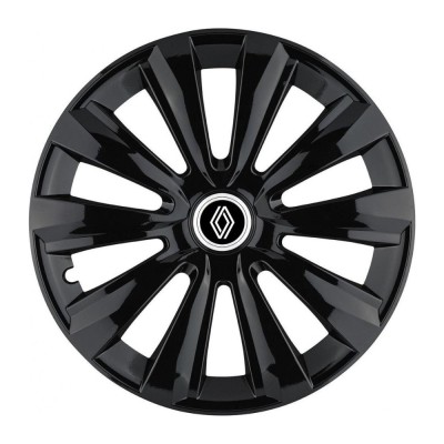 Set 4 Capace Roti Autohelix MSA&amp;reg; potrivite jantelor de 16 inch, pentru Renault Nou model Delta Black foto